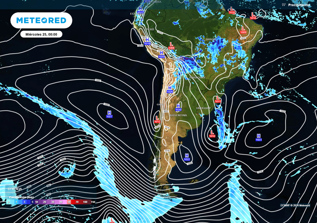 Mapa de precipitación.