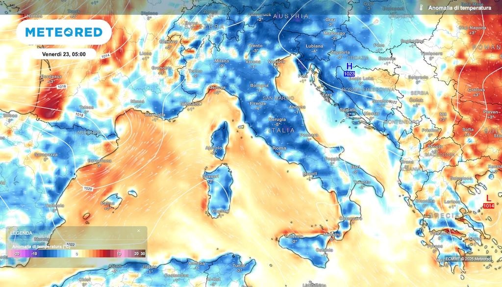 Le temperature calano specie fra giovedì e venerdì, notti frizzanti al nord, ma ancora non arriva gran freddo precoce.