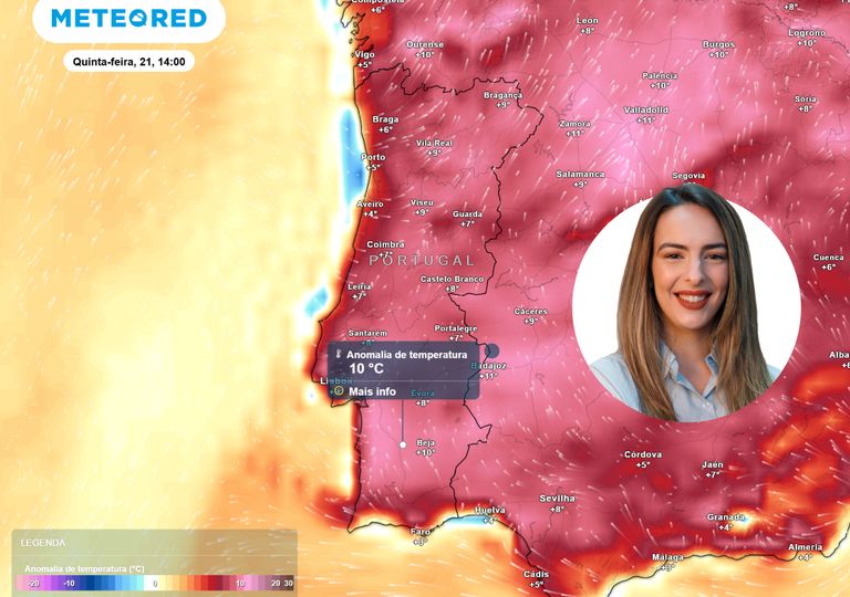 Dorsal africana sobre Portugal: o calor an&oacute;malo (at&eacute; +10 &ordm;C) ligar&aacute; Marraquexe a Lisboa