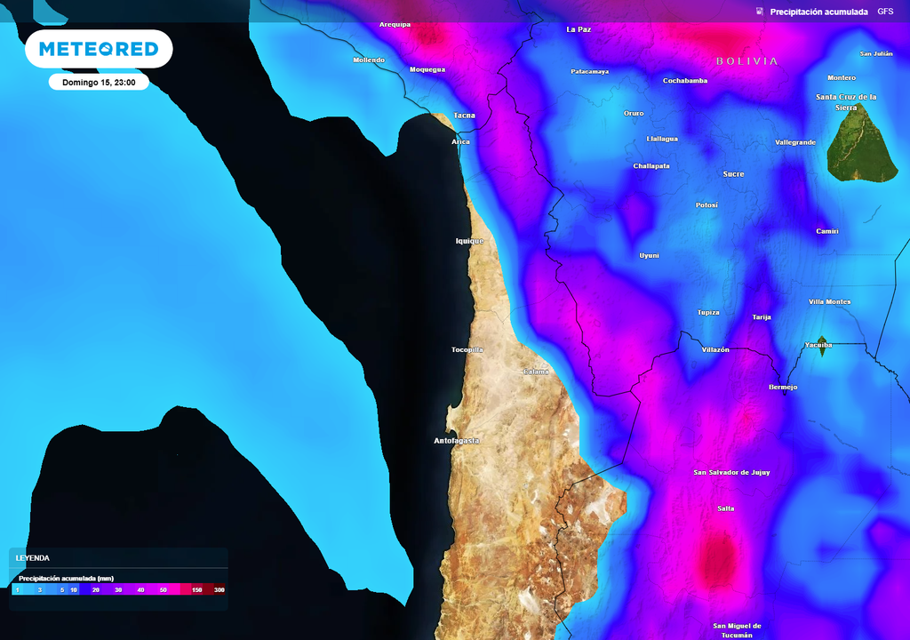 Las lluvias de verano serán intensas durante el fin de semana, con acumulados importantes. Ellas avanzarán más allá de la zona cordillerana.