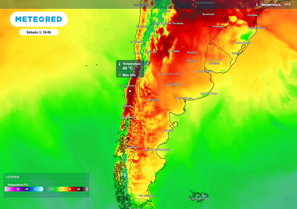 mapa de temperatura.