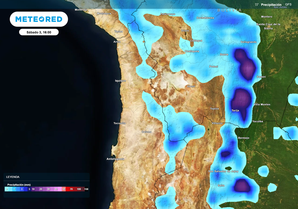 mapa de precipitación.