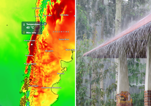 Dorsal en altura empuja el calor al sur: ECMWF advierte temperaturas r&eacute;cord y un r&iacute;o atmosf&eacute;rico en la Patagonia