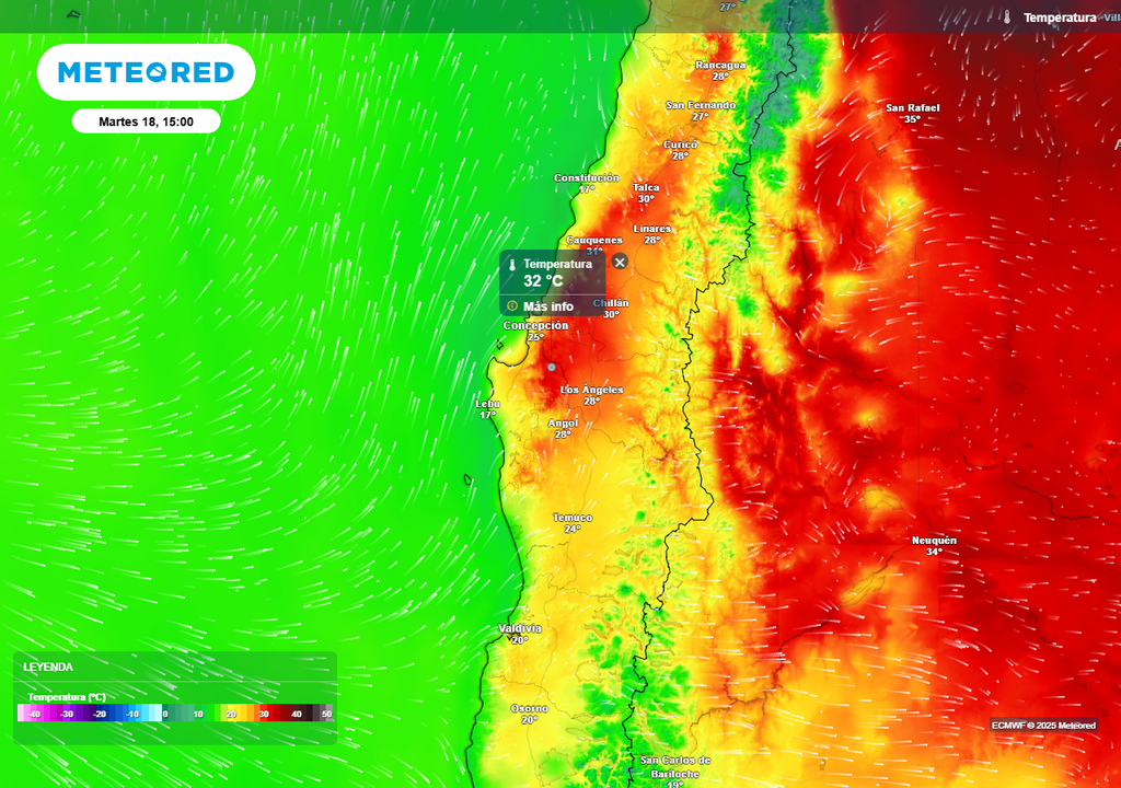 Martes (18) con calor extremo en las regiones de Ñuble y Biobío Martes (18) con calor extremo en las regiones de Ñuble y Biobío