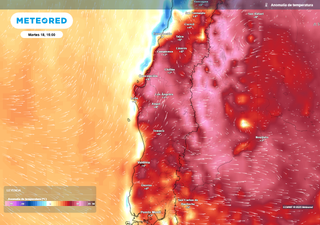 Dorsal en altura trae un martes con calor extremo a Chile centro sur: temperaturas de 32 °C en Ñuble y Biobío