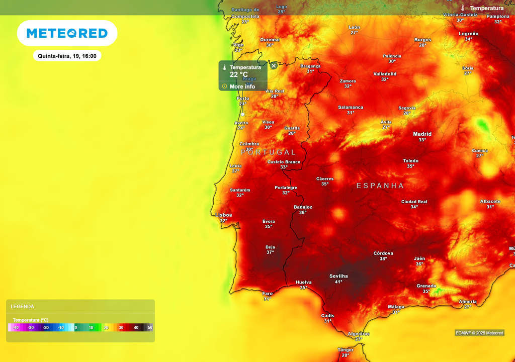 temperatura do ar à superfície temperatura do ar à superfície