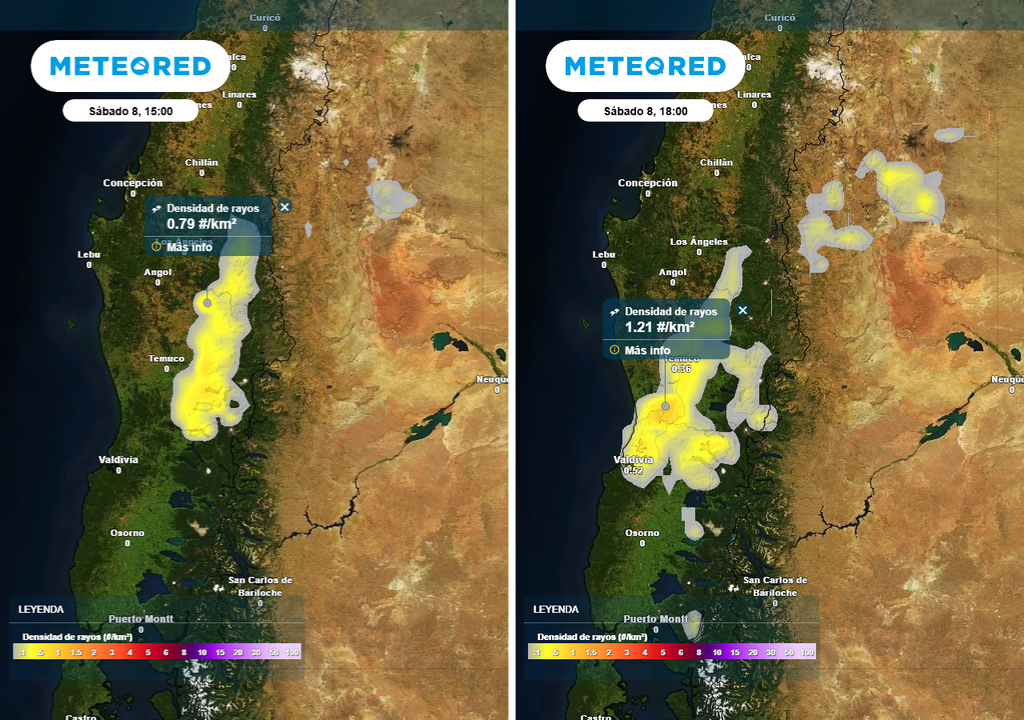 Dos bajas segregadas para esta semana en Chile centro sur, Meteored