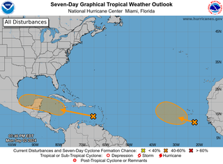 Two tropical storms being monitored by National Hurricane Center, one is heading to the Caribbean