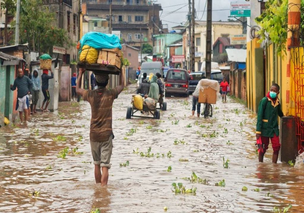 La isla de Madagascar fue golpeada por dos ciclones tropicales de máxima potencia en menos de 10 días. El sudoeste del océano Índico está dando muestras de desarrollar cada vez más ciclones extremos. Imagen: ONU