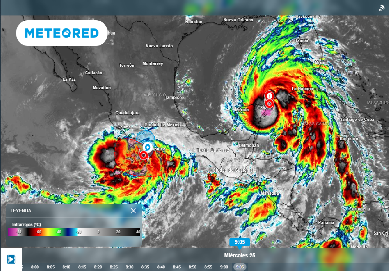 Two tropical cyclones “corner” south Mexico from both oceans, one is ...