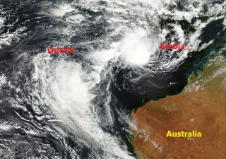 ¿Qué sucede en el océano cuando dos ciclones tropicales "chocan"?