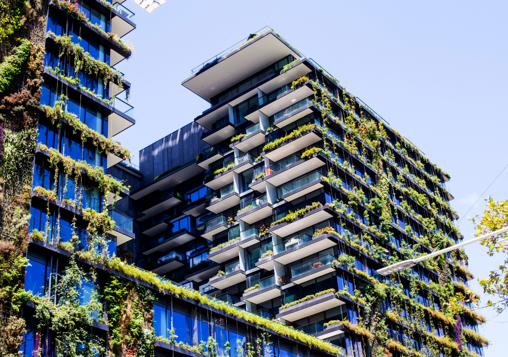 Jardín vertical en edificios