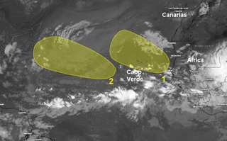 Dos ondas tropicales del este animan al Atlántico