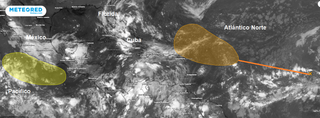 Dos ondas tropicales en el Pacífico Nororiental y Atlántico Norte