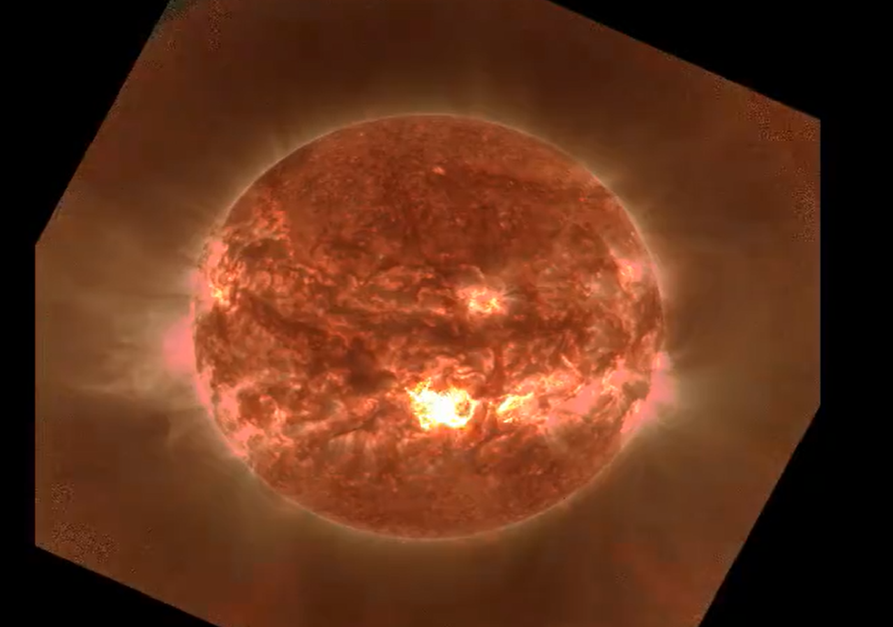 Llamarada impulsiva X9 (R3). La llamarada estuvo asociada con una eyección de masa coronal. Crédito: jhelioviewer