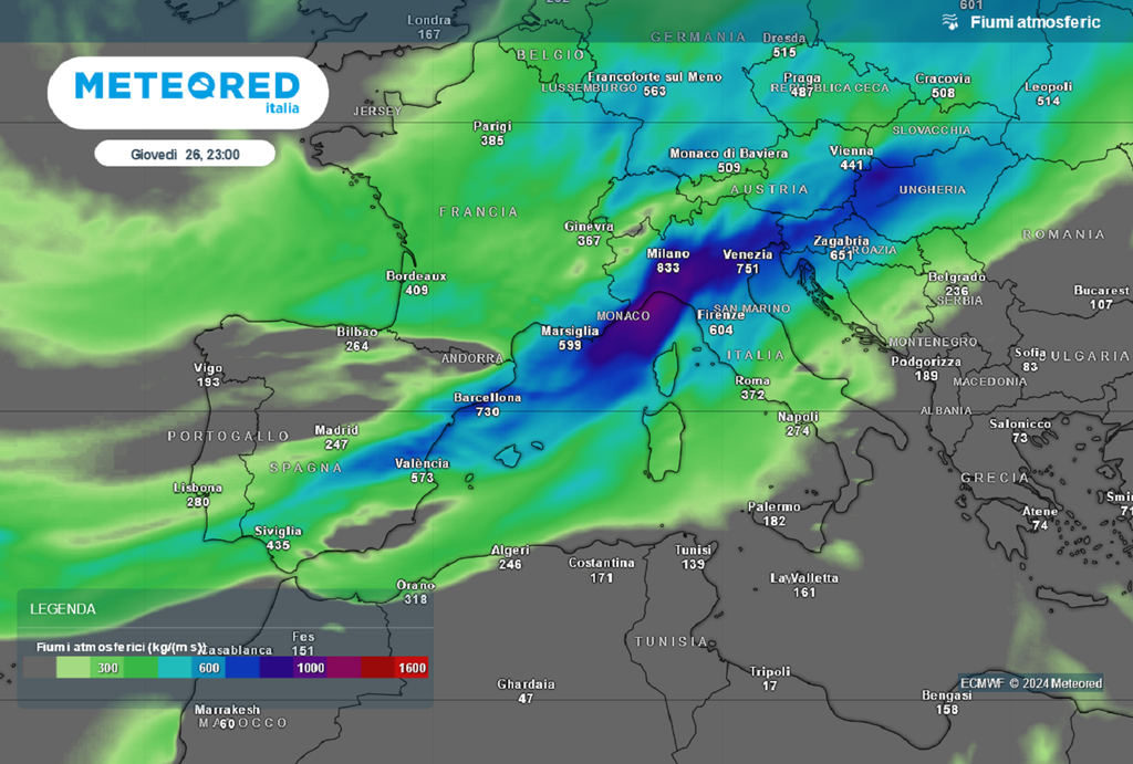 fiume atmosferico italia