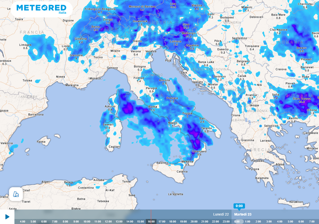 Piogge, temporali Piogge, temporali