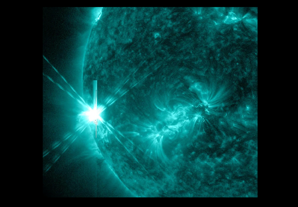 Immagine del brillamento di classe X1.9 avvenuto sul Sole il 18 Gennaio 2025. Credit: NASA/SDO
