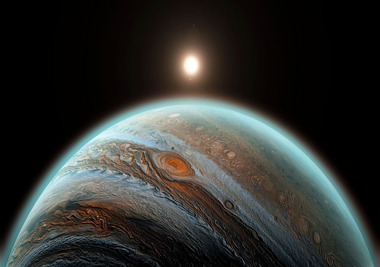 O planeta Jupiter é muito semelhante em termos de dimensões com o exoplaneta HAT-P-32b.