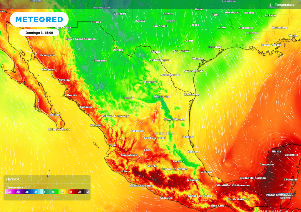 Pronóstico de temperaturas en grados Celsius