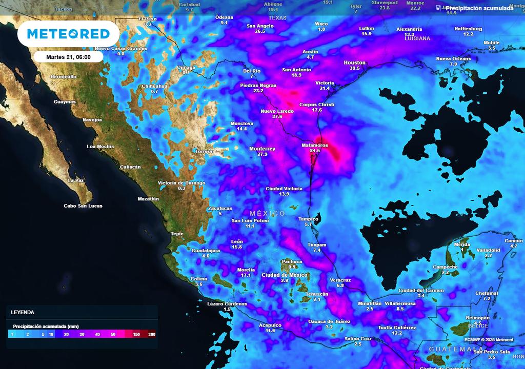 Las lluvias regresan este fin de semana sobre el Norte, Noreste, Occidente, Centro y Oriente con 20-50 mm y locales superiores a 80 mm acompañados de granizo y viento.