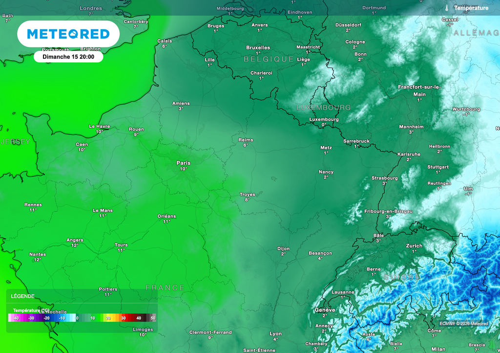 Des températures plus douces gagneront par l'ouest.