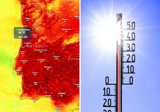 Duas capitais distritais das Regi&otilde;es Norte e Centro passar&atilde;o dos 24 aos 36 &ordm;C de temperatura m&aacute;xima em tr&ecirc;s dias