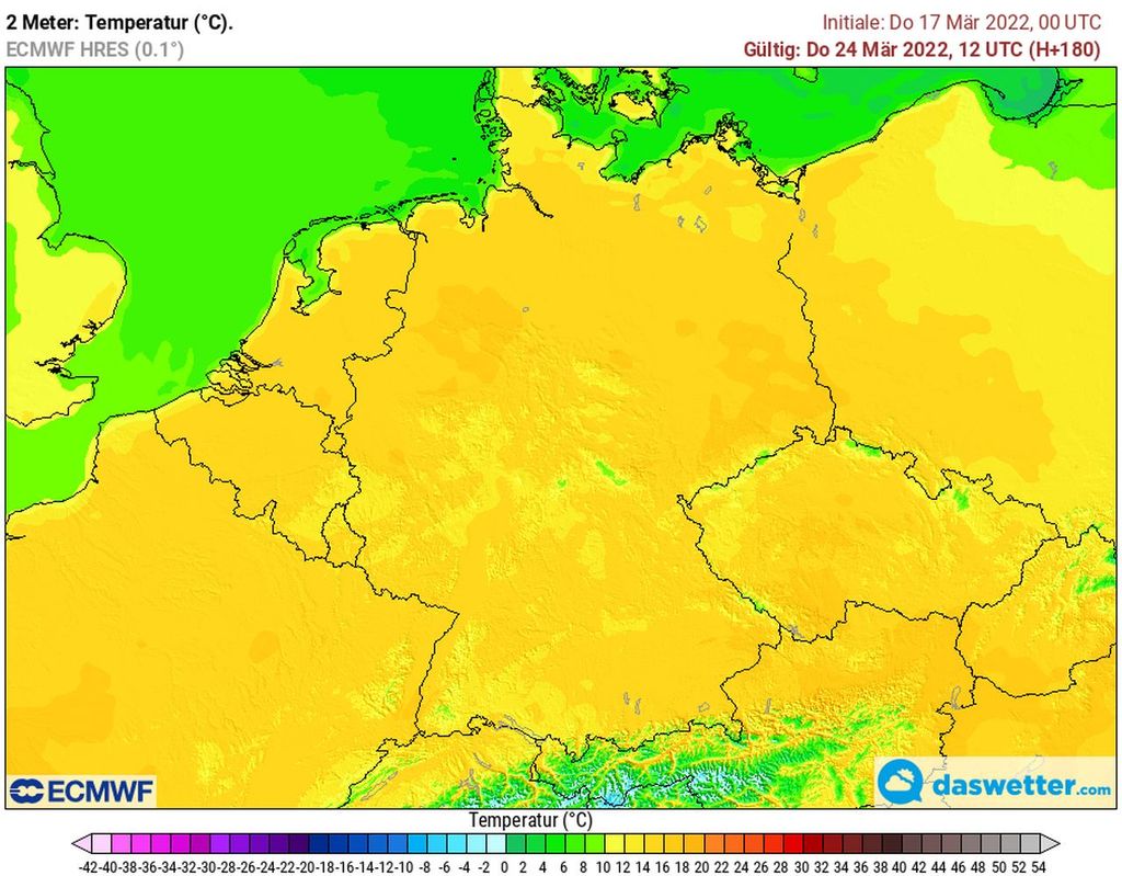 Höchstwerte nächsten Donnerstag