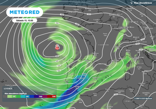 Duncan Wingen sobre las lluvias fuertes del sábado en Andalucía y Extremadura: "un río atmosférico las reforzará"
