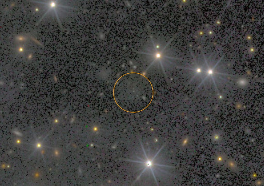 Candidate Dark Galaxy-2 (CDG-2) gehört zu den lichtschwächsten der bisher bekannten Galaxien.