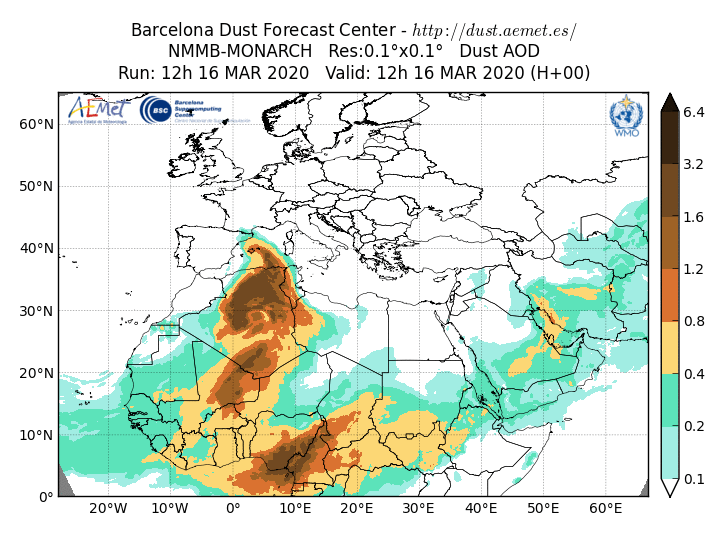 “Dust conveyor belt” o cinta transportadora de polvo sobre España