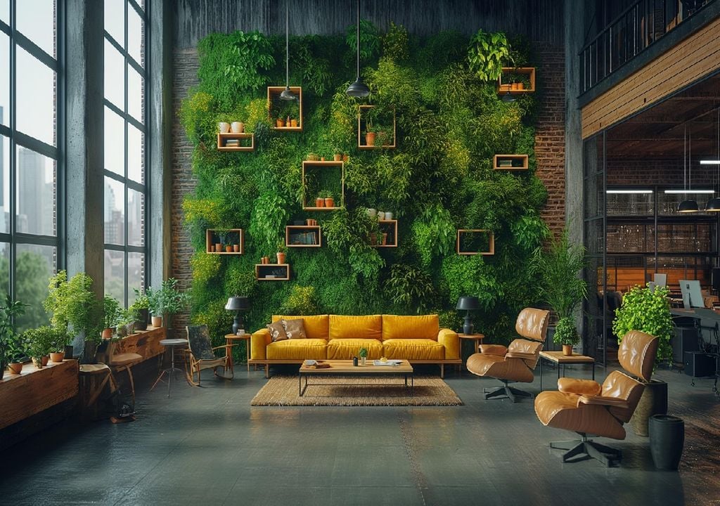 Sala de estar decorada com plantas Sala de estar decorada com plantas