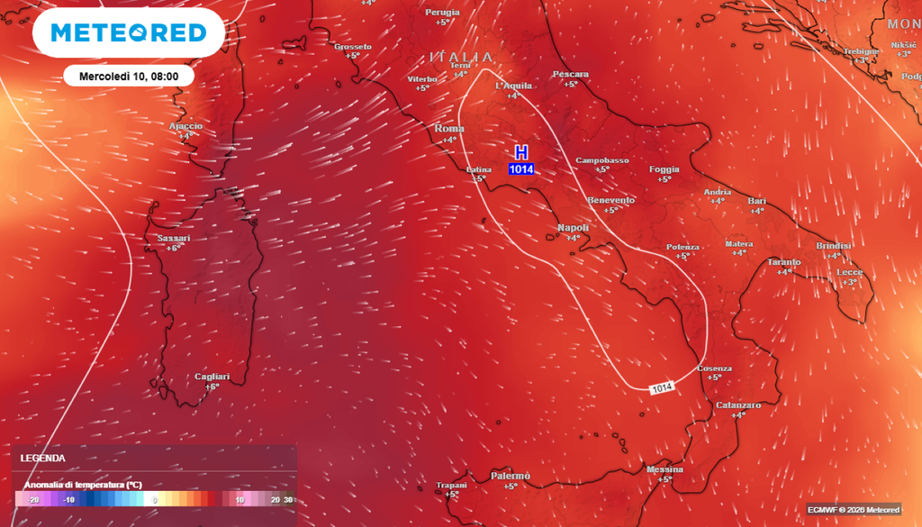 Questo processo fa in modo che le temperature minime faticano a scendere sotto i +20°C +22°C, definendo le famose notti tropicali.