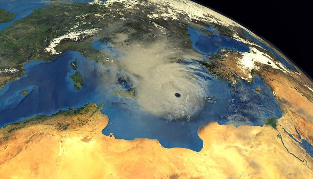 Medicane. Per la loro formazione, oltre all’avvezione fredda in quota, è indispensabile avere anche, nei bassi strati, aria calda e prossima alla saturazione nei bassi strati al di sopra della superficie del mare.