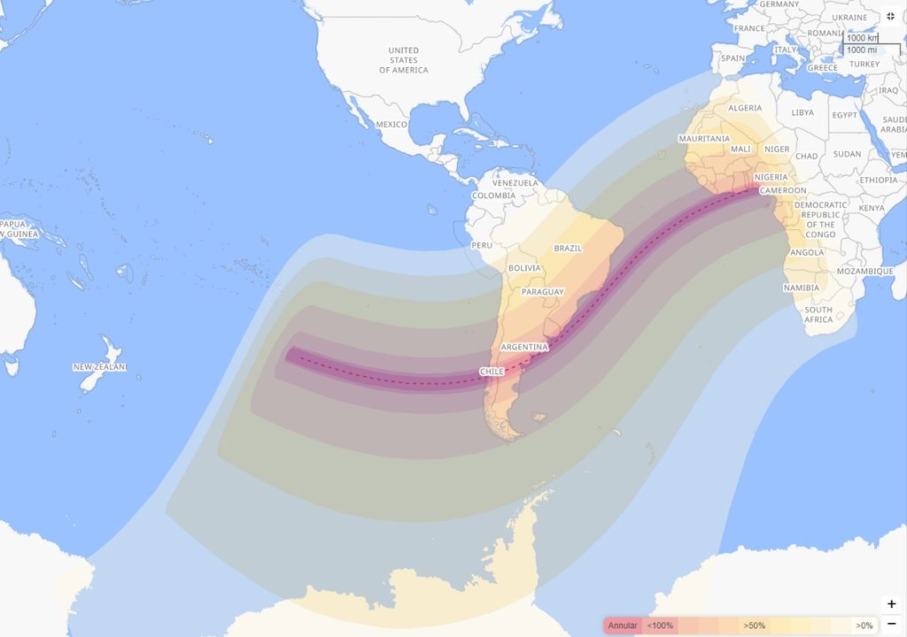 Eclipse anular 2024 en Chile estos son los registros del eclipse solar