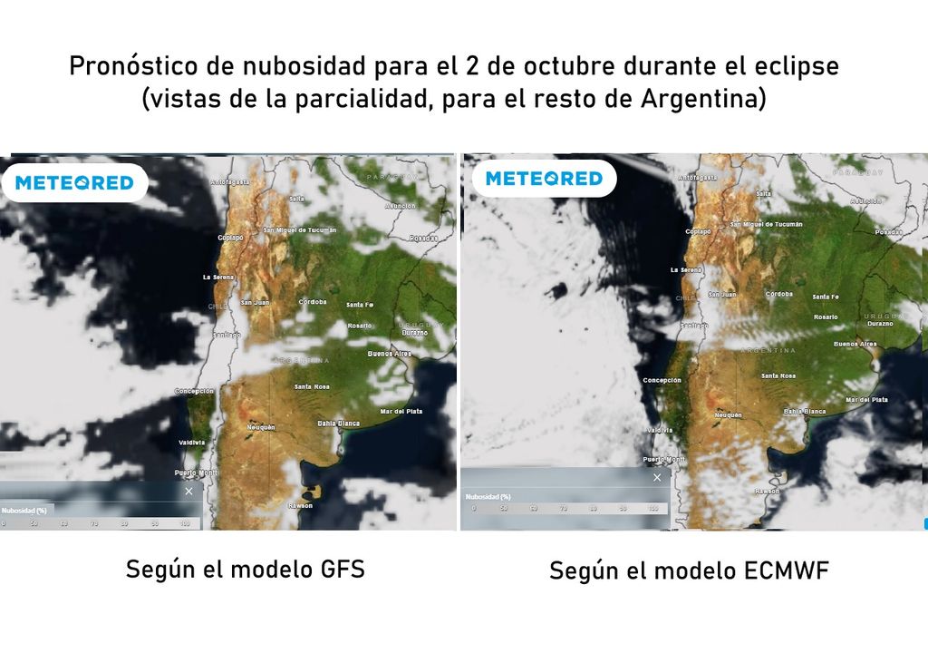 pronóstico de nubosidad eclipse anular de sol del 2 de octubre en Patagonia pronóstico de nubosidad eclipse anular de sol del 2 de octubre en Patagonia