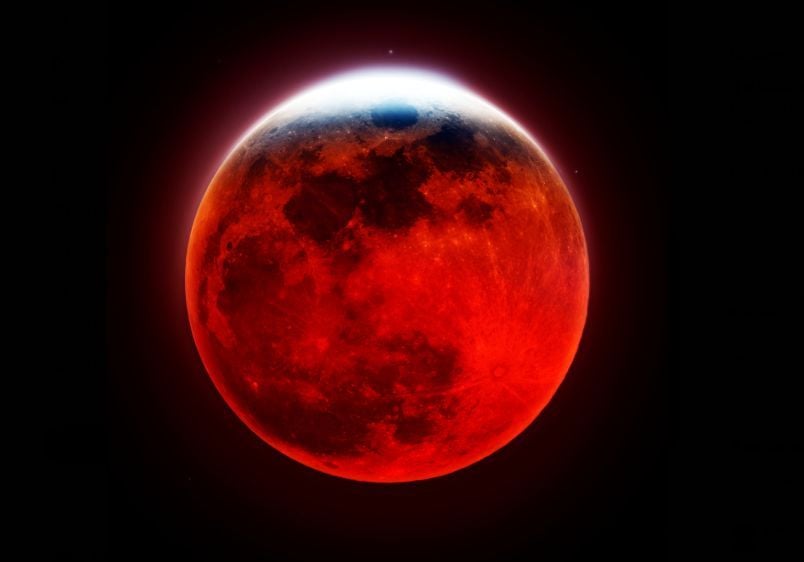 Luna de sangre. Fuente: NASA