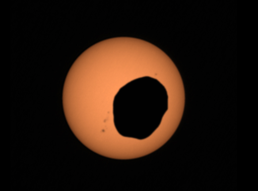 Un eclipse marciano tomado por el rover Perseverance