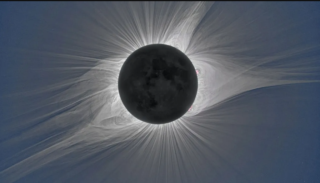 Imagen de un eclipse solar de archivo. NASA