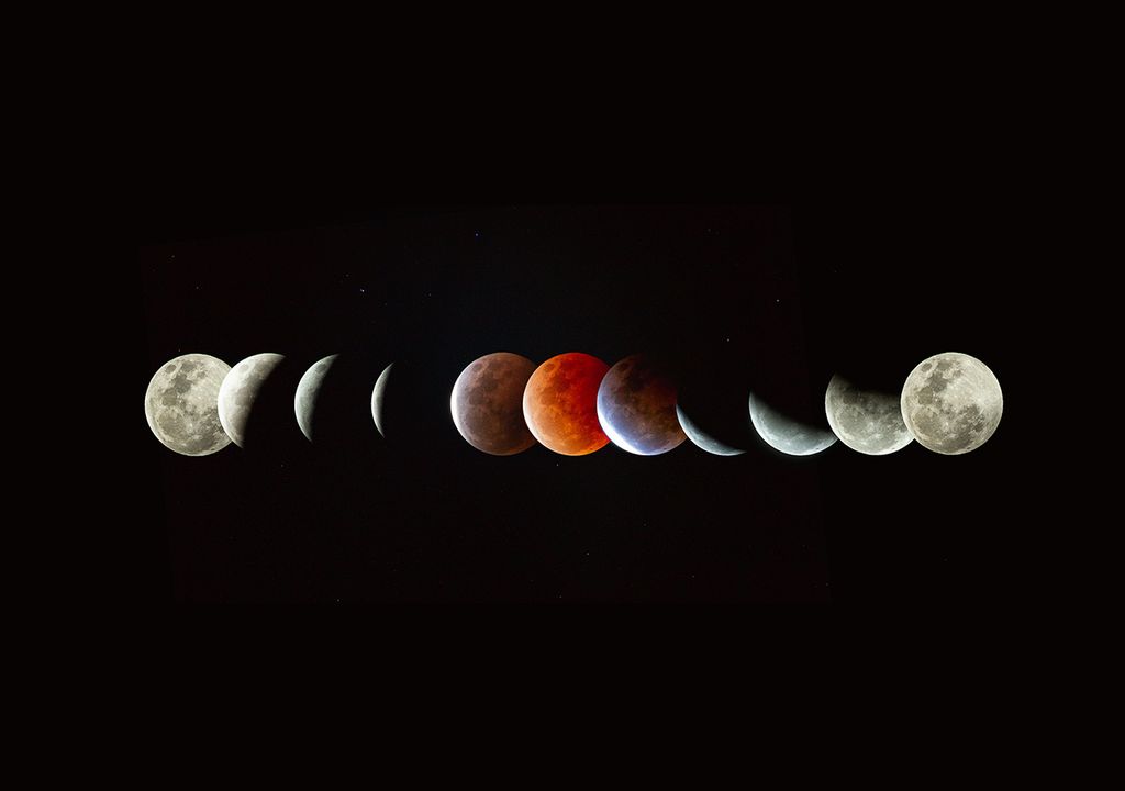 eclipse total de luna de sangre roja