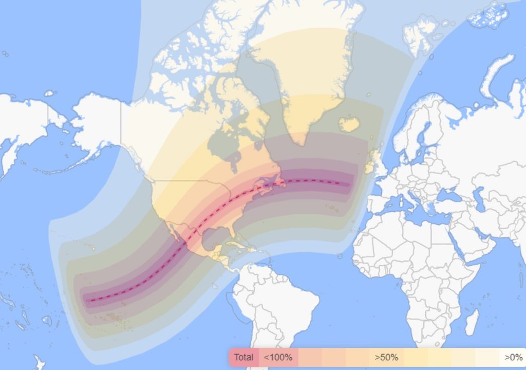 Eclipse solar total em 8 de abril de 2024 Eclipse solar total em 8 de abril de 2024