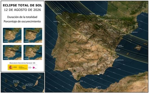 La "eclipsemania" se apodera de Espa&ntilde;a: tres eclipse solares para agosto de 2026, agosto de 2027 y enero de 2028