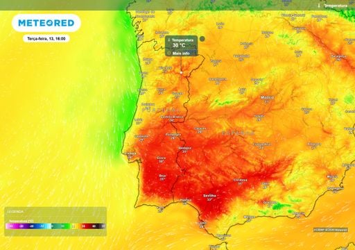 ECMWF insiste em temperaturas elevadas para a &eacute;poca: at&eacute; dia 18 os term&oacute;metros dever&atilde;o manter-se perto dos 30 &ordm;C