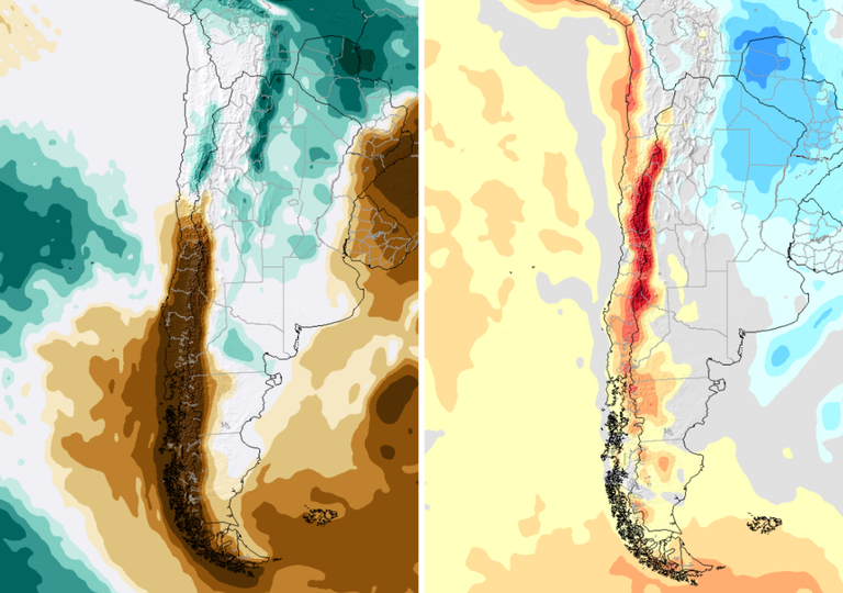 ECMWF proyecta un "calorazo" inusual para Chile durante la primera mitad de junio, pero despu&eacute;s llegar&iacute;an las lluvias
