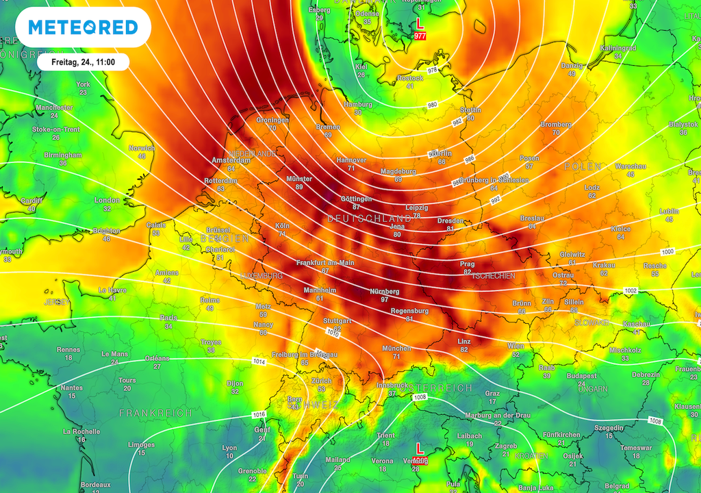 Westlage, Sturmphase, Freitag, Norden, Mitte Westlage, Sturmphase, Freitag, Norden, Mitte