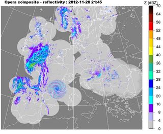Ecos anómalos en la imagen radar mosaico europeo