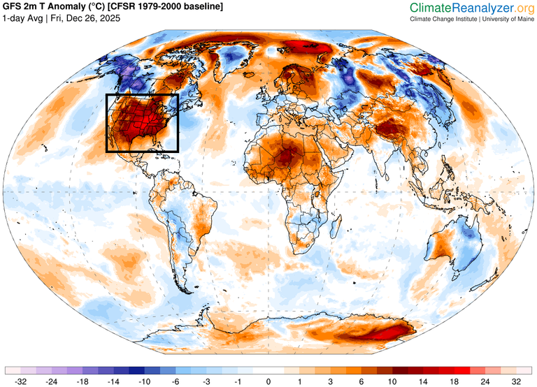 Hito hist&oacute;rico: los EE. UU. continentales viven la Navidad m&aacute;s c&aacute;lida jam&aacute;s registrada con datos modernos durante 2025