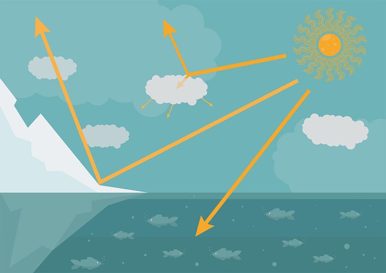 Efecto albedo: las superficies que absorben o rebotan la energía solar Efecto albedo: las superficies que absorben o rebotan la energía solar