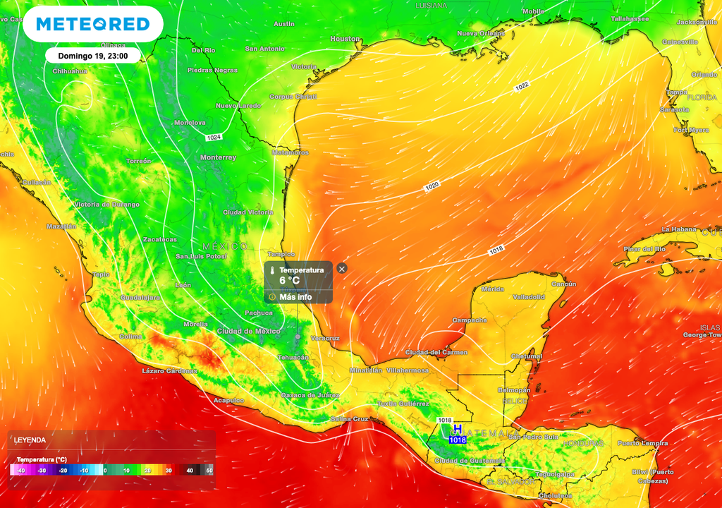 La temperaturas más frías para esta noche serán de 0 a 6 °C en sierras de Chihuahua, Durango, Puebla y Tlaxcala.