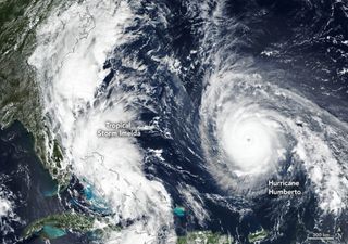 Efecto Fujiwhara: cómo la danza entre dos sistemas tropicales salvó a la costa de Estados Unidos de daños mayores